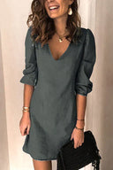 Chic V-Neck Casual Dress for Any Occasion