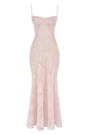 Chic Cream Maxi Dress with Lace Detailing