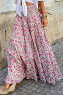 Chic High-Waisted Bootcut Pants with Fun Print