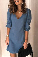 Chic V-Neck Casual Dress for Any Occasion