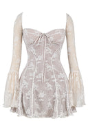 Retro Charm Corset Midi Dress