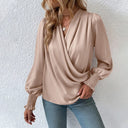 Chic Crossed Design Blouse Sweater | Women's Festive Wear