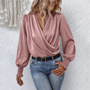 Chic Crossed Design Blouse Sweater | Women's Festive Wear