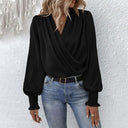 Chic Crossed Design Blouse Sweater | Women's Festive Wear