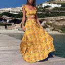 Chic Floral Maxi Dress with Flowing Hem