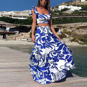 Chic Floral Maxi Dress with Flowing Hem