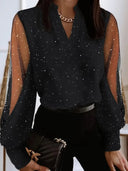 Chic Blouse with Unique Dropped Neckline