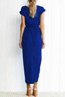 Chic Asymmetrical Round Neck Dress