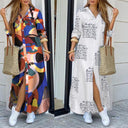 Chic Long Sleeve Graphic Print Dress for Women