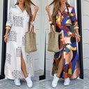 Chic Long Sleeve Graphic Print Dress for Women