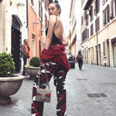 Modern Camouflage Cargo Pants with Elastic Waistband