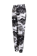 Modern Camouflage Cargo Pants with Elastic Waistband