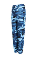 Modern Camouflage Cargo Pants with Elastic Waistband