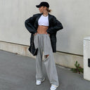 Trendy Women's Ripped Leisure Pants