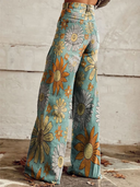 Vibrant Daisy Flared Jeans for Women