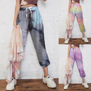 Women's Tie-Dye Jogging Pants with Elastic Waist & Pockets
