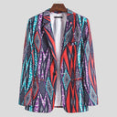 Chic Women's Blazer with Geometric Design