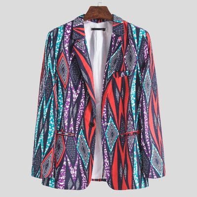 Chic Women's Blazer with Geometric Design