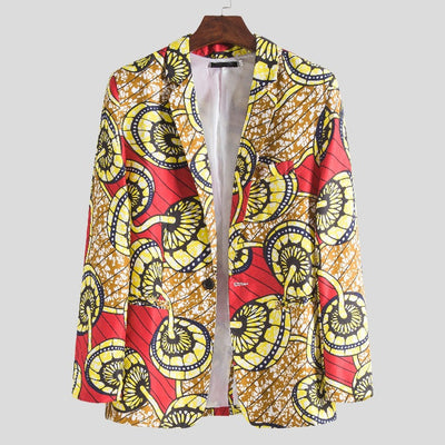 African Fabric Women's Blazer with Modern Design