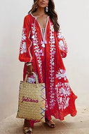 Floral Print Bohemian Maxi Dress