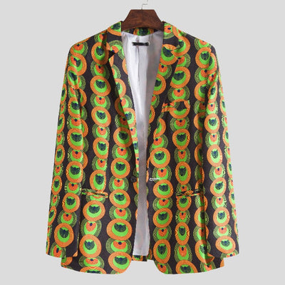 Modern Women's Blazer with Vibrant African Print