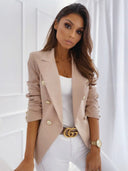 Chic Women's Double-Breasted Blazer in Classic Style
