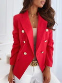 Chic Women's Double-Breasted Blazer in Classic Style