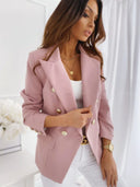 Chic Women's Double-Breasted Blazer in Classic Style