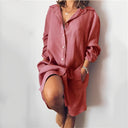 Chic Long-Sleeved Cotton Dress for Every Occasion
