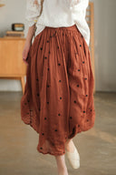 Chic Dotted Skirt with Stretch Waist