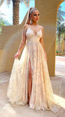 Shimmering Peplum Evening Dress for Women