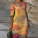 Floral Pattern Women's Dress - Chic Style