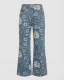 Women's Denim Printed Flare Trousers Collection