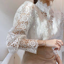 Chic High Neck Floral Blouse
