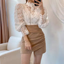 Chic High Neck Floral Blouse