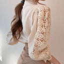 Chic High Neck Floral Blouse