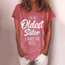 Trendy Round Neck Graphic Tee