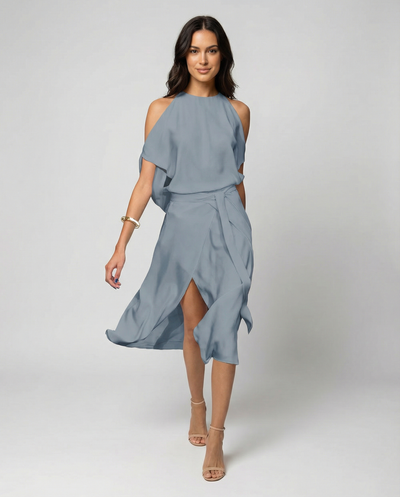 Chic Cutout Shoulder Dress for Stylish Occasions