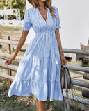 Stylish Blue and White Fashion Ensemble