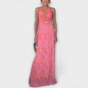 Seraphina - Elegant Halter Neck Pleated Maxi Dress for Events