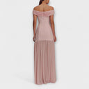 Floral Embellished Strapless Maxi Dress for Events