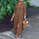 Chic Shirt Dress in Stylish Fabric
