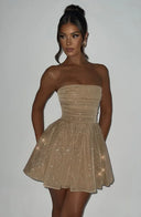 Chic Glittering Gold Dress for Special Occasions