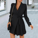 Chic Solid Blazer Dress for Stylish Occasions