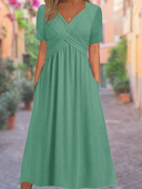 Chic Summer Dress with V-Neckline