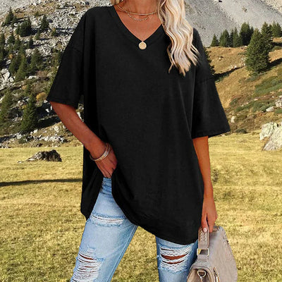 Relaxed Fit V-Neck Tee for Everyday Wear