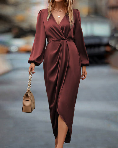 Chic Midi Wrap Dress for Every Occasion