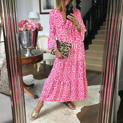 Chic Leopard Print Summer Dress