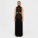 Kristen - Stylish Maxi Dress with Pleats & Cutouts for Any Occasion