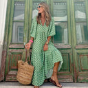 Chic Green Maxi Dress for Women